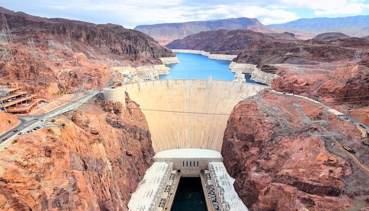 Hoover,dam,in,united,states.,hydroelectric,power,station,on,the